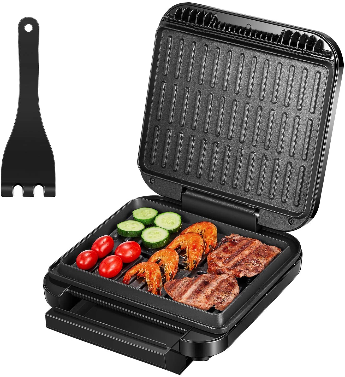 Kontaktgrill  | Reinigungsschaber | 1400W, Schwarz