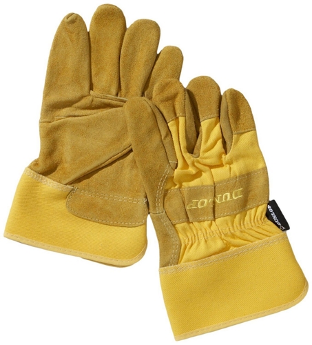 Dunlop 360131 Profi Arbeitshandschuhe Gr. L, Leder &amp; Baumwolle für 6,95€ inkl. VSK