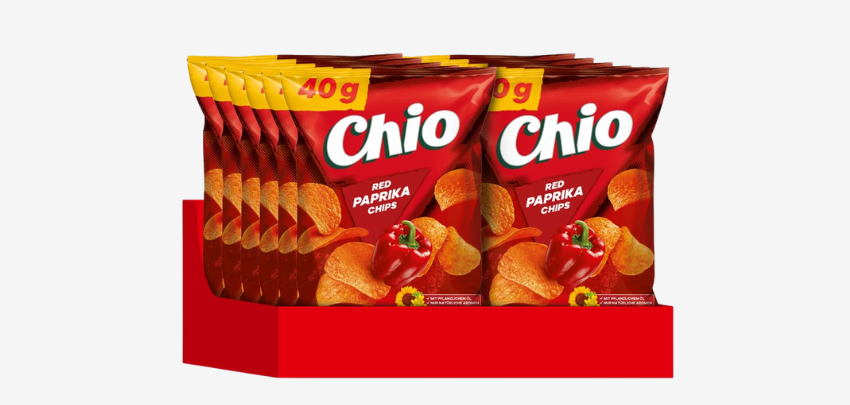 Chio Chips Red Paprika für 11€ - 12er Pack, glutenfrei, ohne Geschmacksverstärker