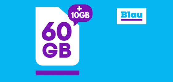 10GB Extra + 0€ Anschlusspreis 📱🤩 Blau 60GB Allnet-Flat für 9,99€ mtl.