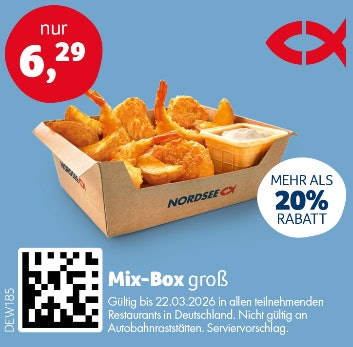 Nordsee-Coupons-Mix-Box-Garnelen Nordsee Coupons große Mix-Box Garnelen für 6,29€
