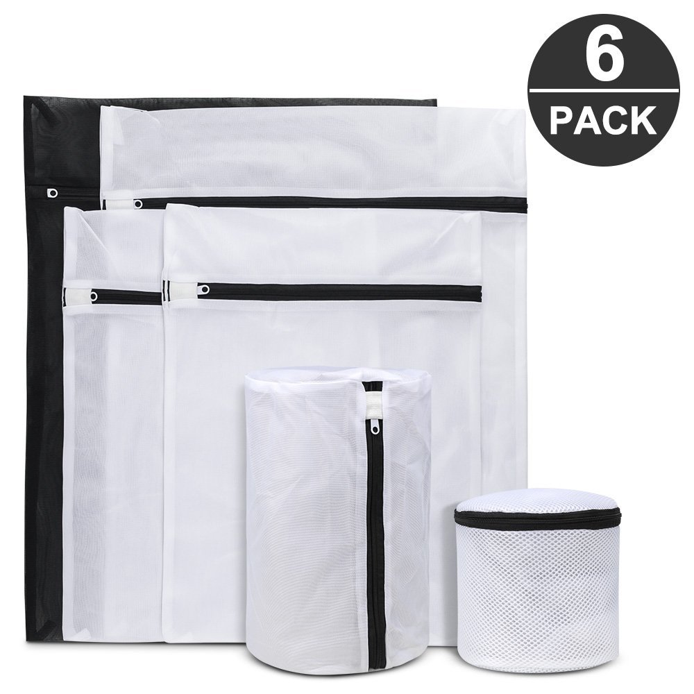 6 Stück Wäschenetze,  Wäschesack Wäschebeutel mit Reißverschluss Wäschetasche für Waschmaschine Ideal für BH, Unterwäsche, Socken