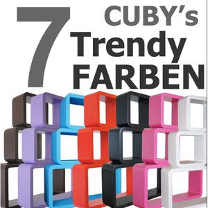 Retro Cube Regale: 3-teiliges Regal-Set im Retro-Design (7 verschiedene Farben) für 25 Euro inkl. Versand