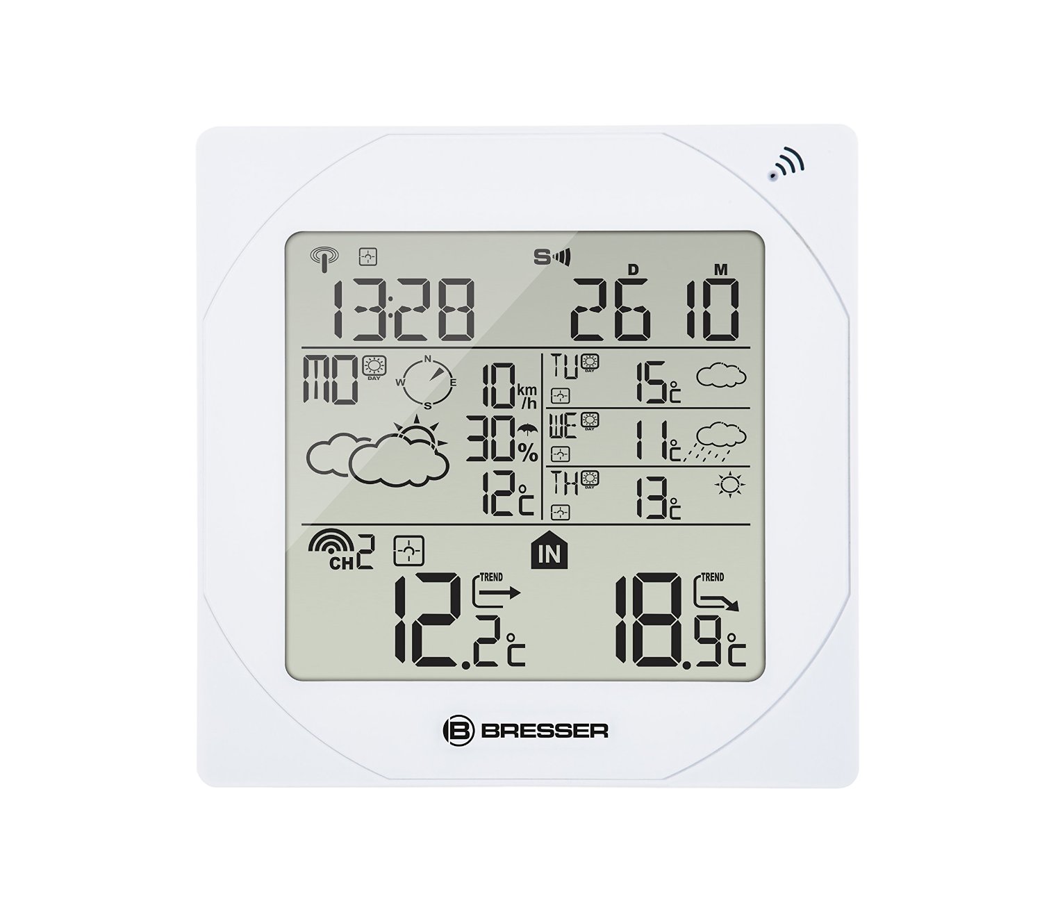Bresser Funkwetterstation 4Cast MS, Weiß  für nur 30,99 EUR inkl. Versand