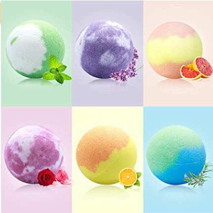 Badebomben Geschenkset, 6er JVR Handgefertigte Badekugeln