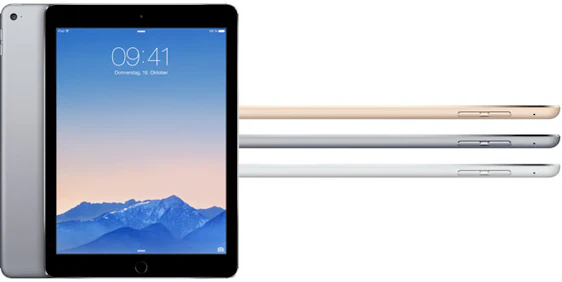 Apple iPad Air 2 mit 16GB WiFi für 370€ - 9,7" Tablet mit IPS Display