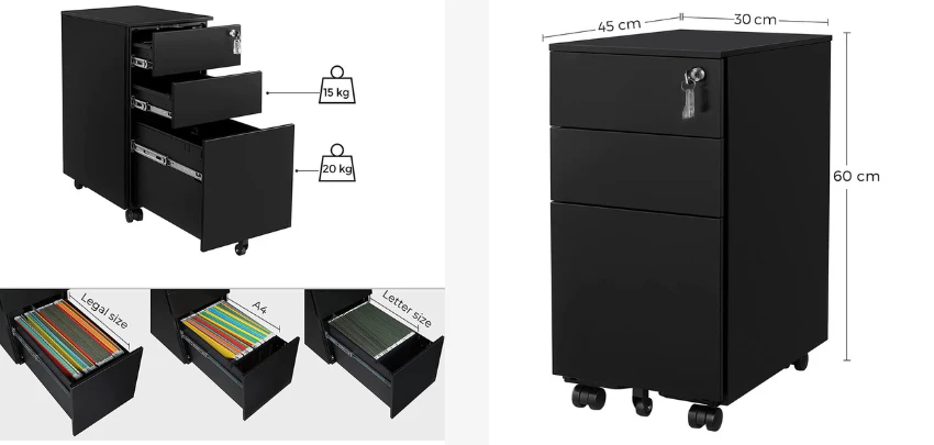SONGMICS-Rollcontainer-Details SONGMICS-Rollcontainer-Details