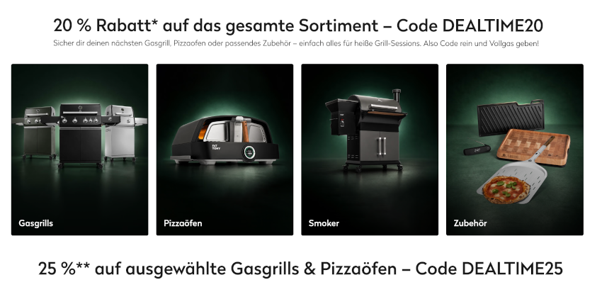 BURNHARD Deal-Time - Bis zu 25 % Rabatt auf Grills, Pizzaöfen &amp; Zubehör sichern 🔥🍕