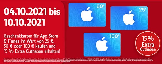 15% Bonusguthaben für iTunes, App Store und Apple Music bei Rewe – ab 25€ Bestellwert