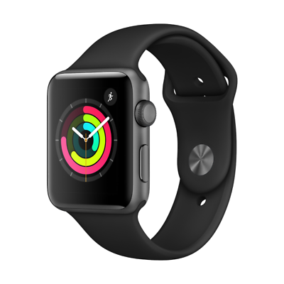 Apple Watch Series 3 GPS für 278€ - Smartwatch (42mm) mit OLED-Display in Space Grau