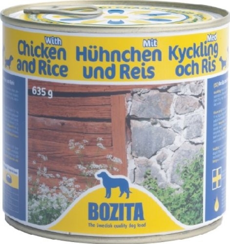 PREISFEHLER: Bozita Hundefutter mit Hühnchen &amp; Reis 12 x 635g Dose für 1,59 EUR + 7,90 EUR VSK (7,62 KG)
