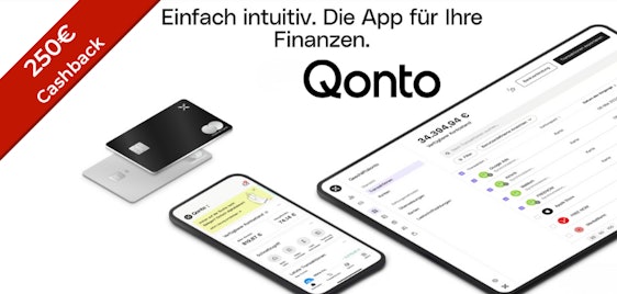 250€ Cashback 💰 Qonto Geschäftskonto inkl. Mastercard 🤩