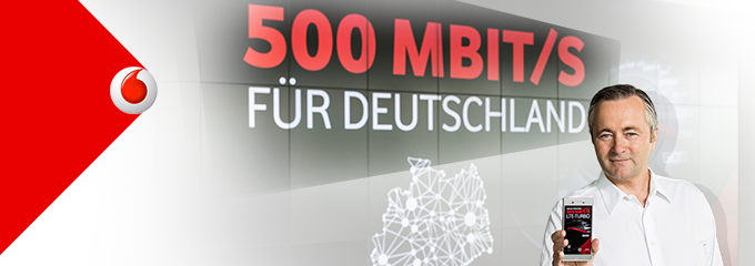 Vodafone startet 500 MBit Tarif - Profi-Internet zum Privatkundenpreis