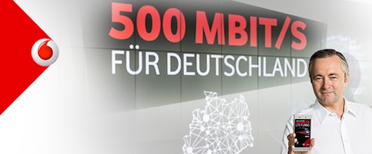 Vodafone startet 500 MBit Tarif - Profi-Internet zum Privatkundenpreis