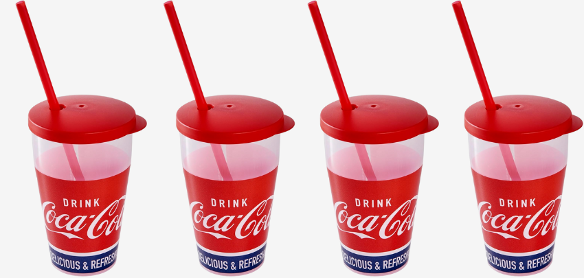 🥤 4er-Set Snips Coca-Cola Gläser für 14€ - BPA-frei, mit Strohhalm