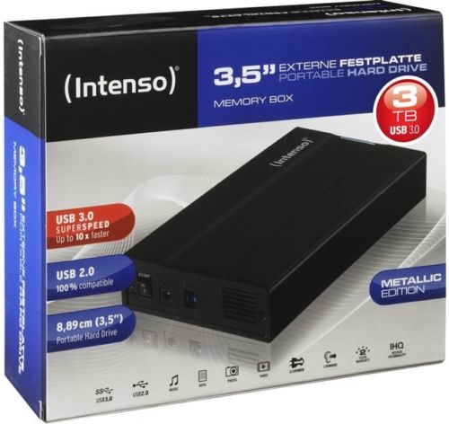 Intenso externe Festplatte 3,5 Zoll 3TB USB 3.0 schwarz für 62,99 EUR inkl. VSK