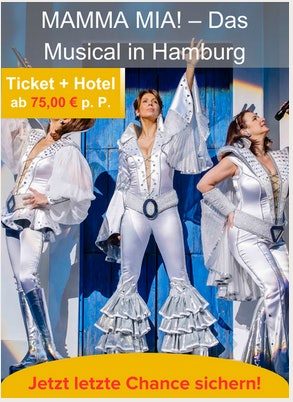 MAMMA MIA! – Das Musical in Hamburg mit Premium Hotel