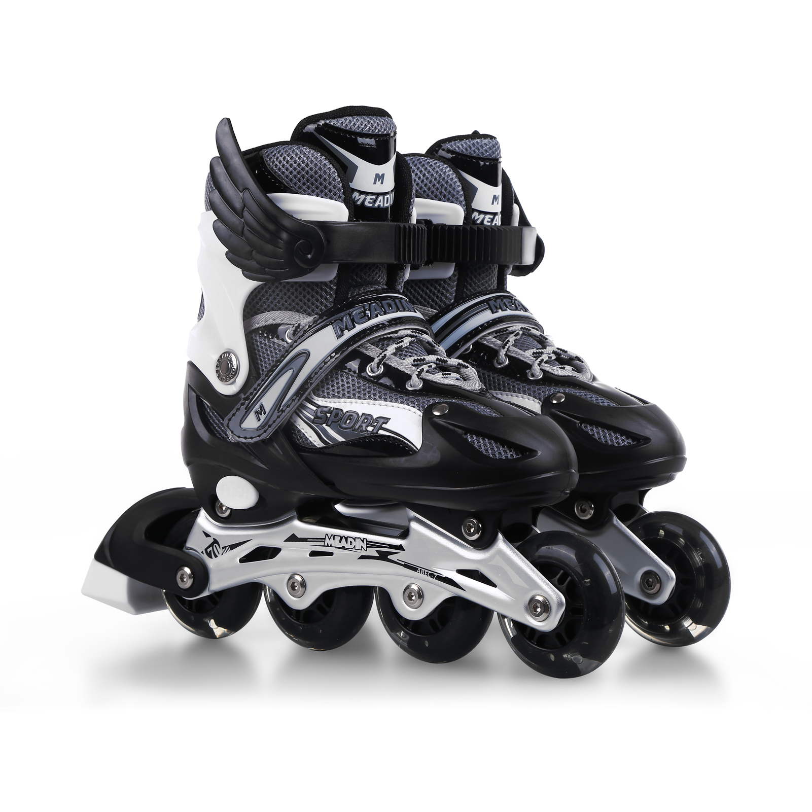 Inline Skates Verstellbar für Damen Kinder Gr. 29 - 41 - versch. Farben