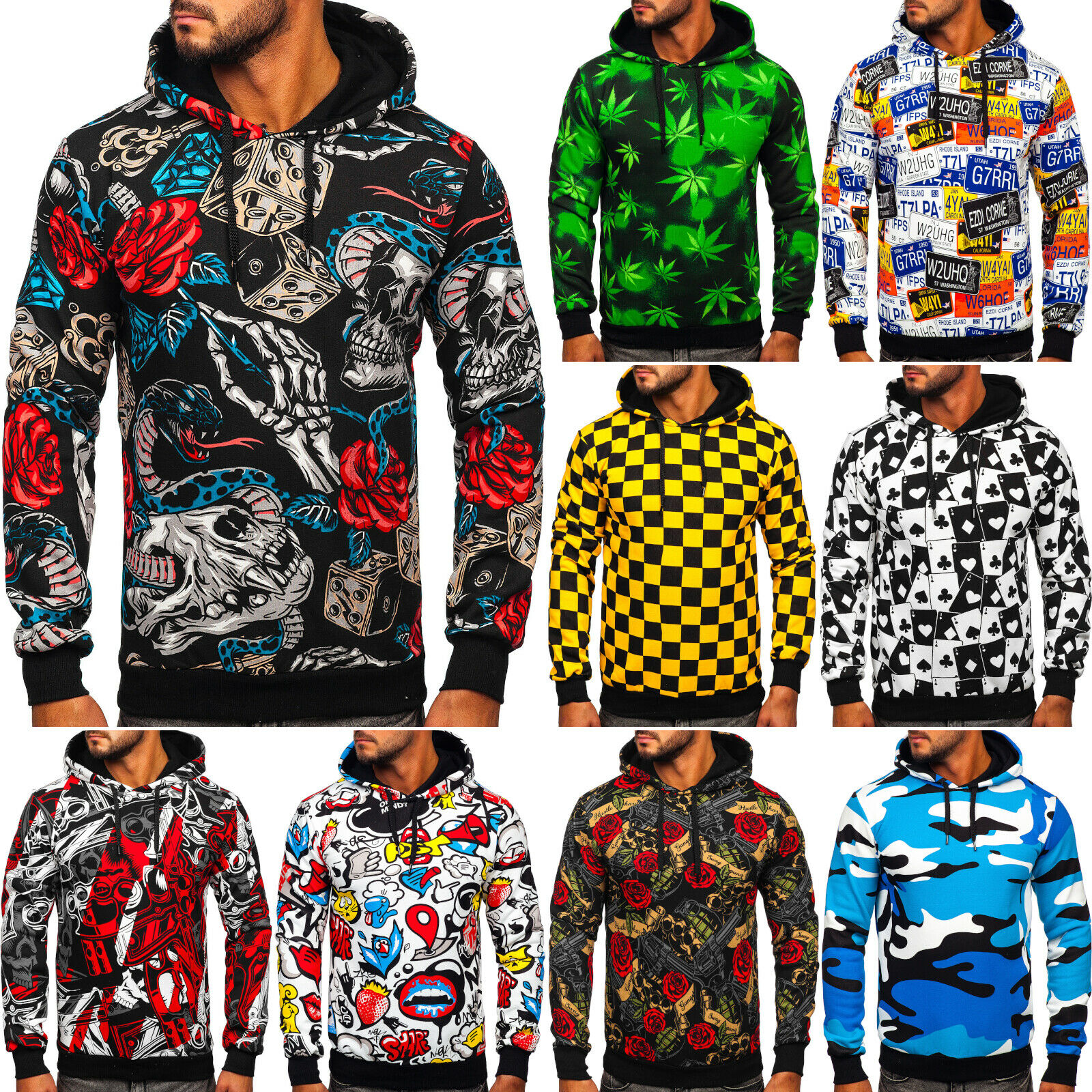 BOLF Kapuzenpullover Hoodie versch. Modelle