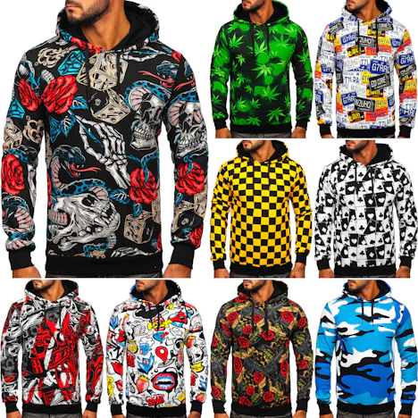 BOLF Kapuzenpullover Hoodie versch. Modelle