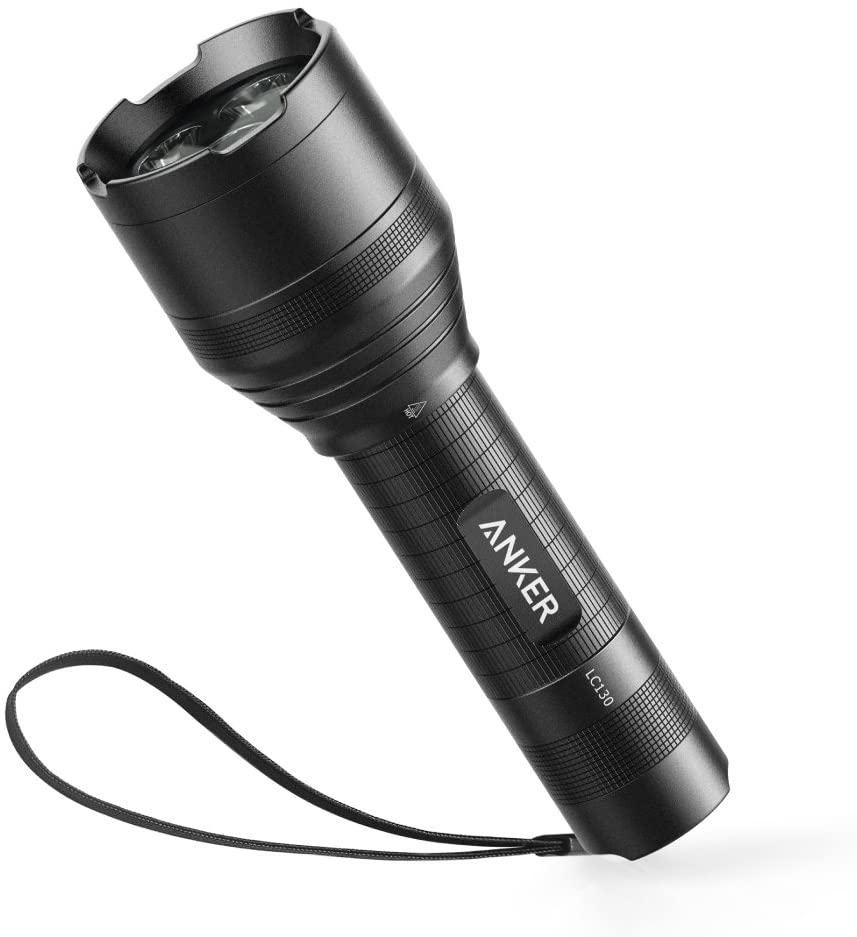 Anker Bolder LC 130 für 44€ - LED-Taschenlampe, 1.300 Lumen, 250 Meter Reichweite, Schwarz