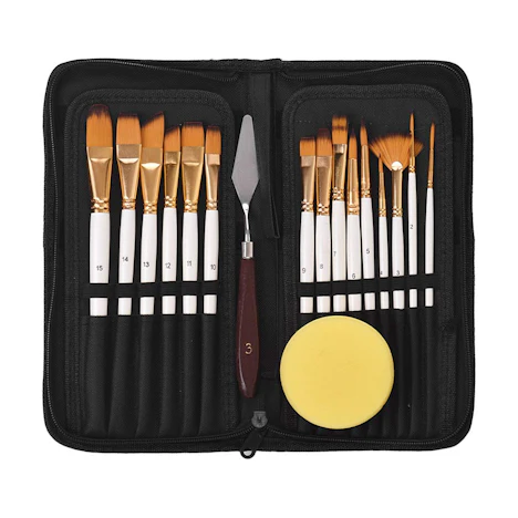 Ölfarben-Set Künstlerpinsel-Set-Pinsel Holzgriffe
