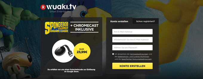 Google Chromecast 2 + Spongebob für 24€ – Streaming-Box mit Gratis-Film