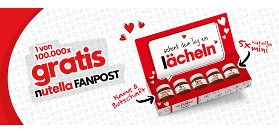 🍫♥️ nutella Fanpost - 1 von 100.000 Fanpost-Boxen gratis sichern!