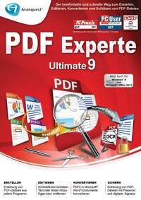 Kostenlos - Avanquest PDF Experte 9 Ultimate (Vergleichspreis: 47€)