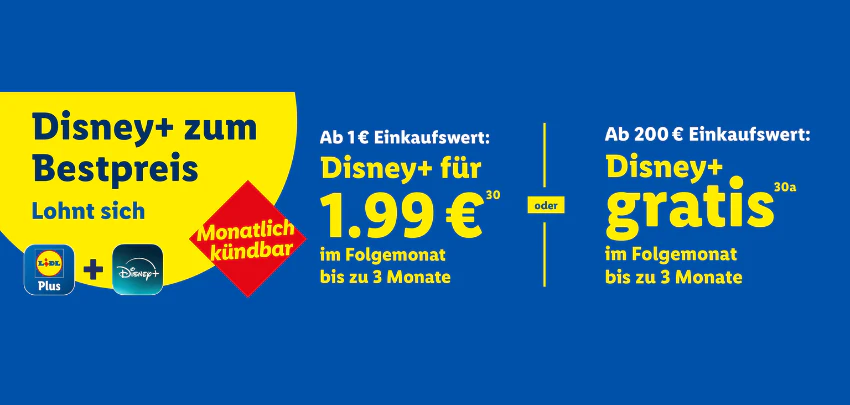 Disney Plus Rabatt Mit Lidl Plus: Disney Plus gratis und mit Rabatt sichern!