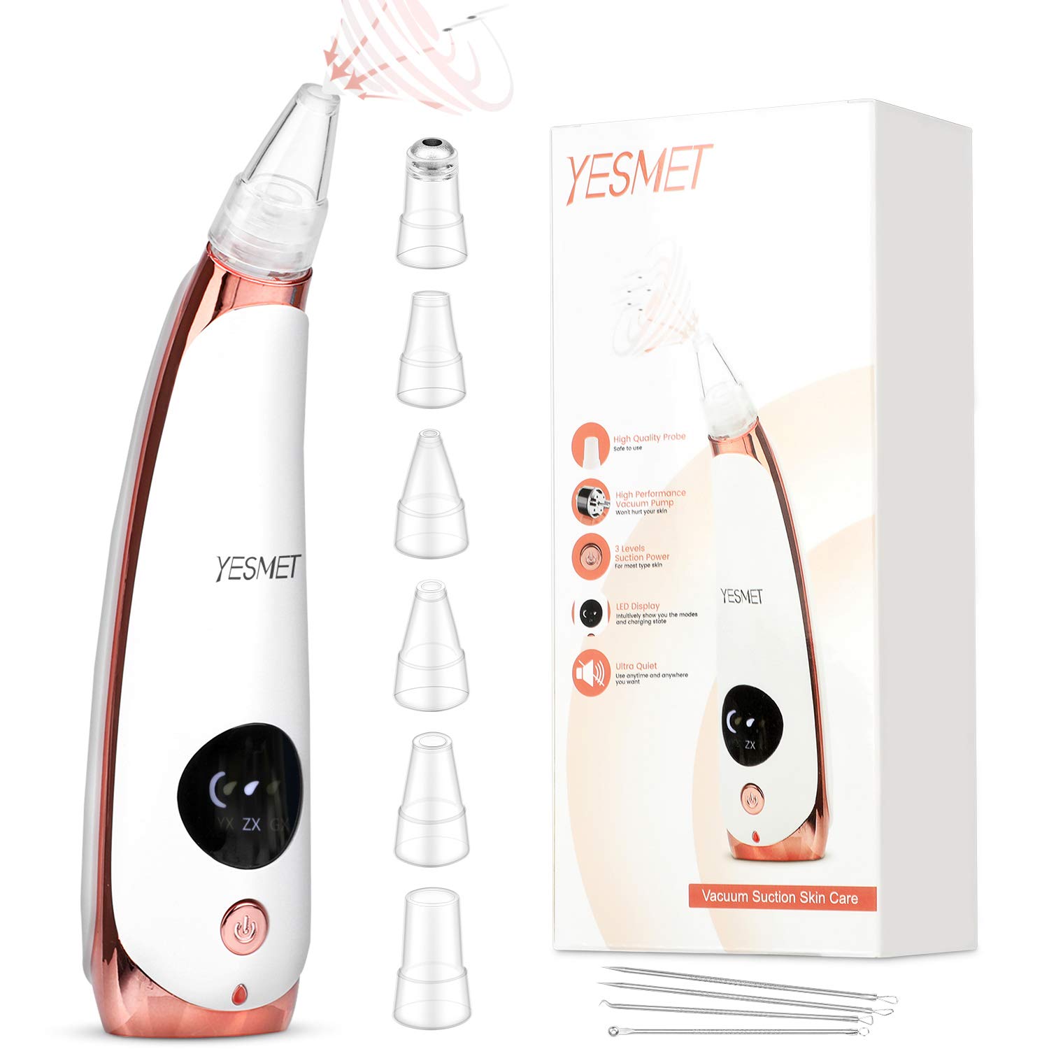 Yesmet Mitesserentferner mit 6 Aufsätzen für 12,99€ inkl. Prime Versand (statt 26€)
