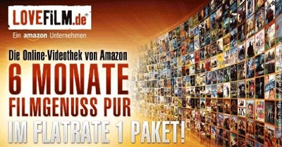 3 Monate Lovefilm Flatrate Paket 1 für 9,99€ - Online-Videothek *UPDATE*