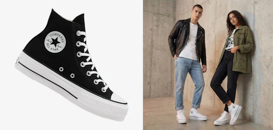 Converse High Top für 30€ - erhöhte Sohle, in Schwarz oder Weiß
