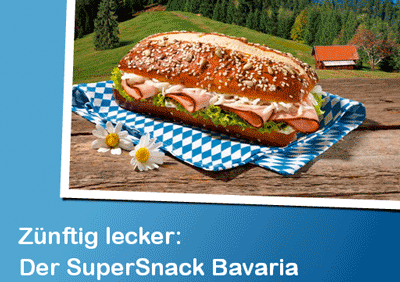 Kostenloser SuperSnack Bavaria beim Aral PetitBistro für facebook Fans