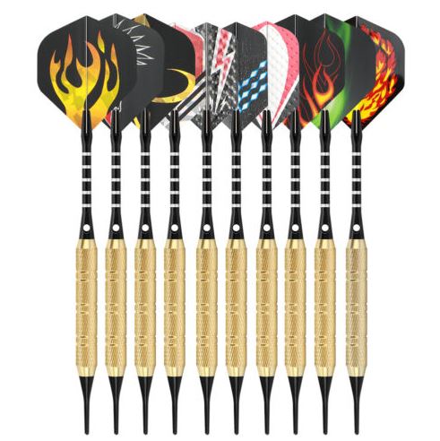 Dartpfeile aus Stahl -12 Stück - inklusive 100 Spitzen und Austausch 