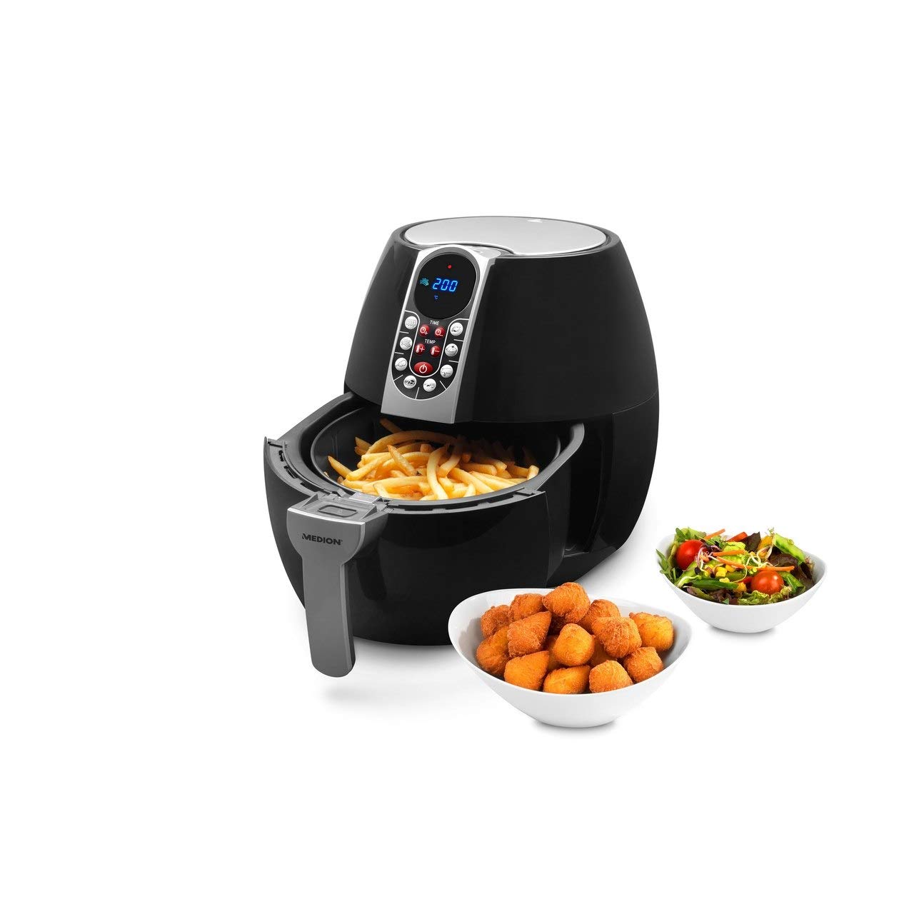 MEDION MD 17320 Heißluftfritteuse, Leistung ca. 1500 Watt