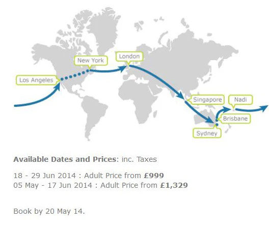 In 11 Tagen um die Welt für ~1300€ - 7 Stopps, nur Flüge mit dem Round the World-Ticket *UPDATE*