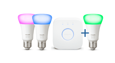 PHILIPS Hue White und Color Ambiance E27 Lampenset mit Bridge 