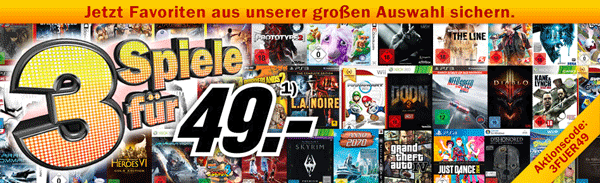 3 Spiele für 54€ bei Media Markt - auch GTA V (PS3) möglich!