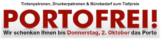 Kostenlose Lieferung bei druckerzubehoer.de – günstige Druckerpatronen und Zubehör