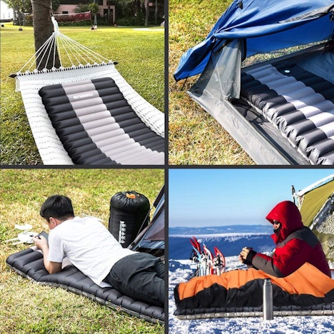 12cm Dick Ultraleichte Isomatte Aufblasbare Matratzen 200 * 64cm, bis zu 150kg Kapazität