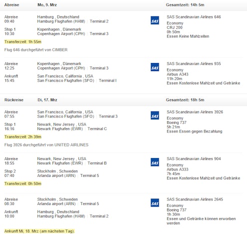 Günstige Flüge nach San Francisco von November bis März - von Hamburg für 508€, Stuttgart 515€ oder Düsseldorf, Berlin, Hannover für 519€