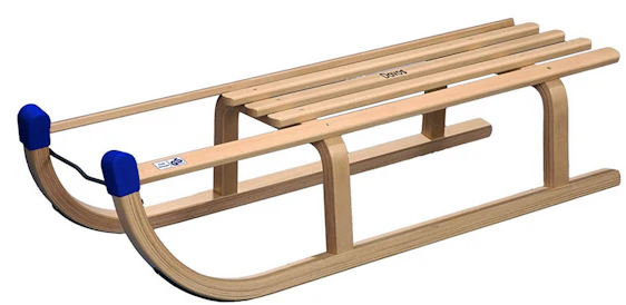 Holzschlitten Davos Buche-Hartholz für 25€ - 90cm mit Metallstreben verstärkt *vorbei*