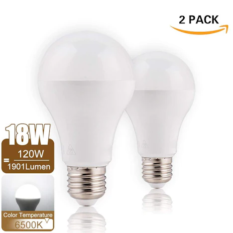 LED Lampe E27 18W 6500K Glühbirne 2-er Pack