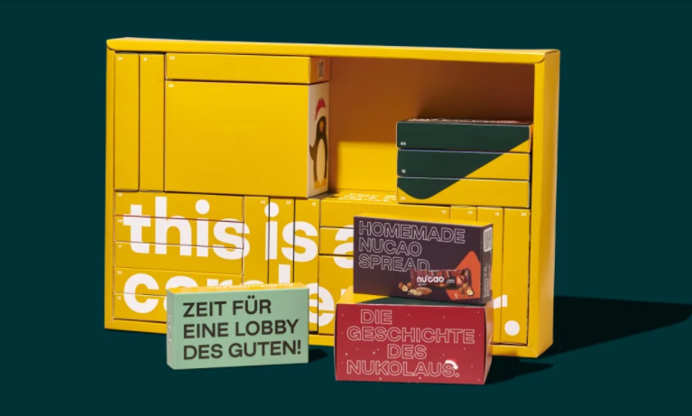 the nu company Adventskalender für 47€ - mit nachhaltigen Schoko-Riegeln &amp; weiteren Produkten