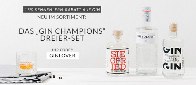 15prozent Rabatt auf bereits reduzierte Gin bei Delinero