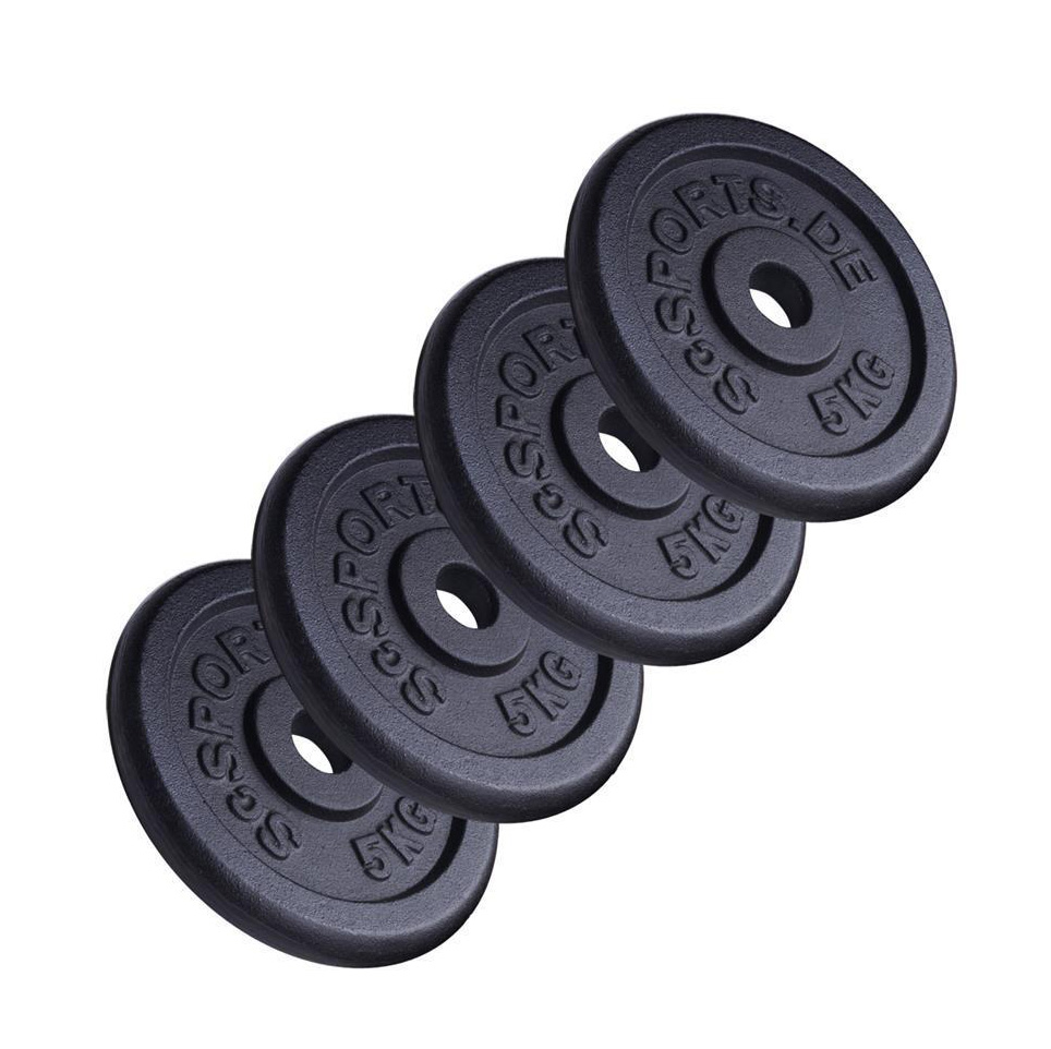 Hantelscheiben-Set 20 kg Gusseisen 30mm 4 x 5 kg Hantelscheibe Hantel Gewichte