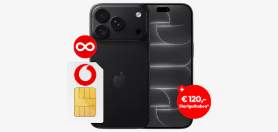 Neues iPhone 18 Pro mit Unlimited Vodafone-Tarif ♾️🍏 ab 49,99€ mtl. (effektiv 5,90€)