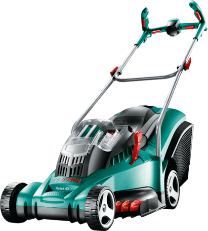 Bosch Rotak 43 LI für 349€ - Akku-Rasenmäher für Flächen bis 450 m², 4 Ah, 1 Akku