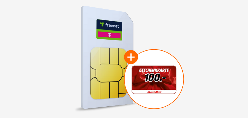 Mit 100€ Geschenk-Coupon! freenet Telekom Allnet mit 10 GB LTE für eff. 7,70€ pro Monat
